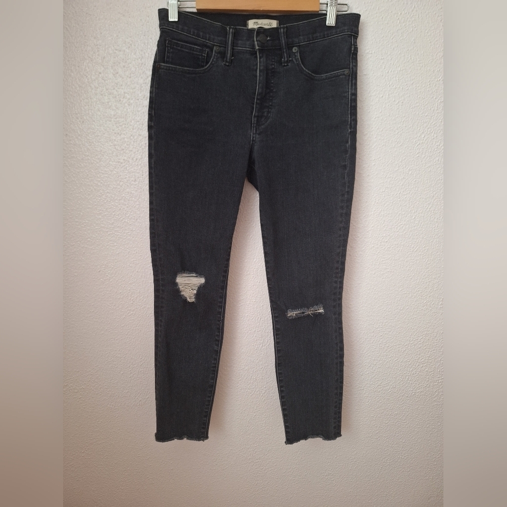 MADWELL Women's Black Distressed Jeans Good Condition